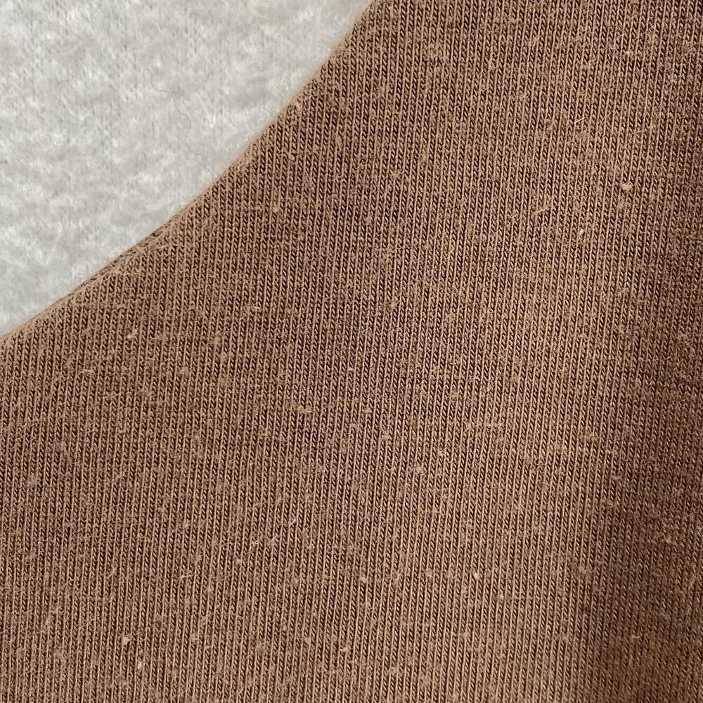 EILEEN FISHER Tank Top S Stretch Organic Cotton Scoop Neck Shelf Bra Brown USA - Picture 5 of 12